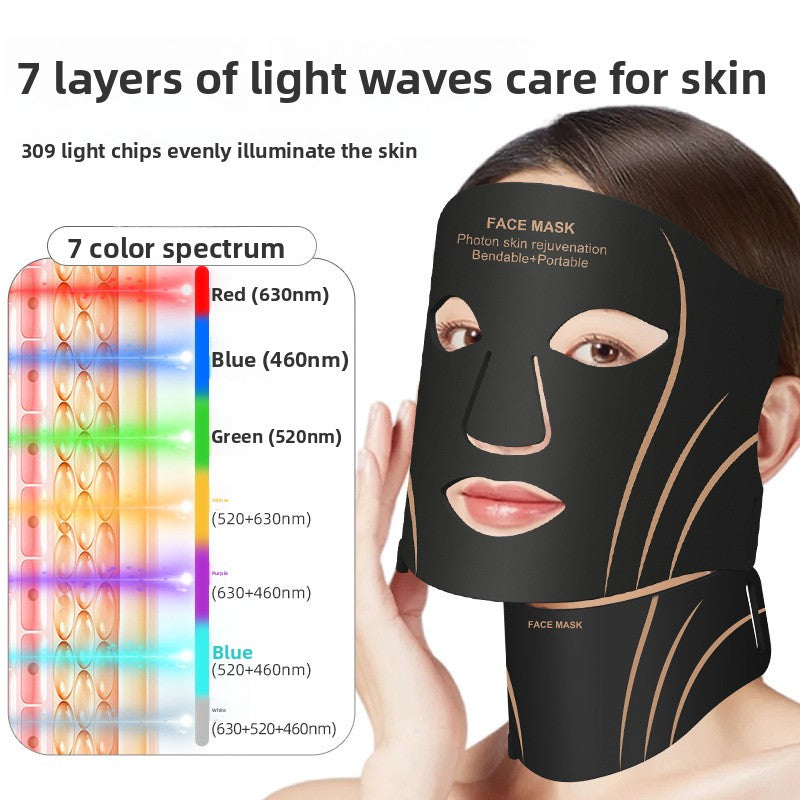 Masque LED de Luminothérapie Visage - Rajeunissement et Anti-Âge